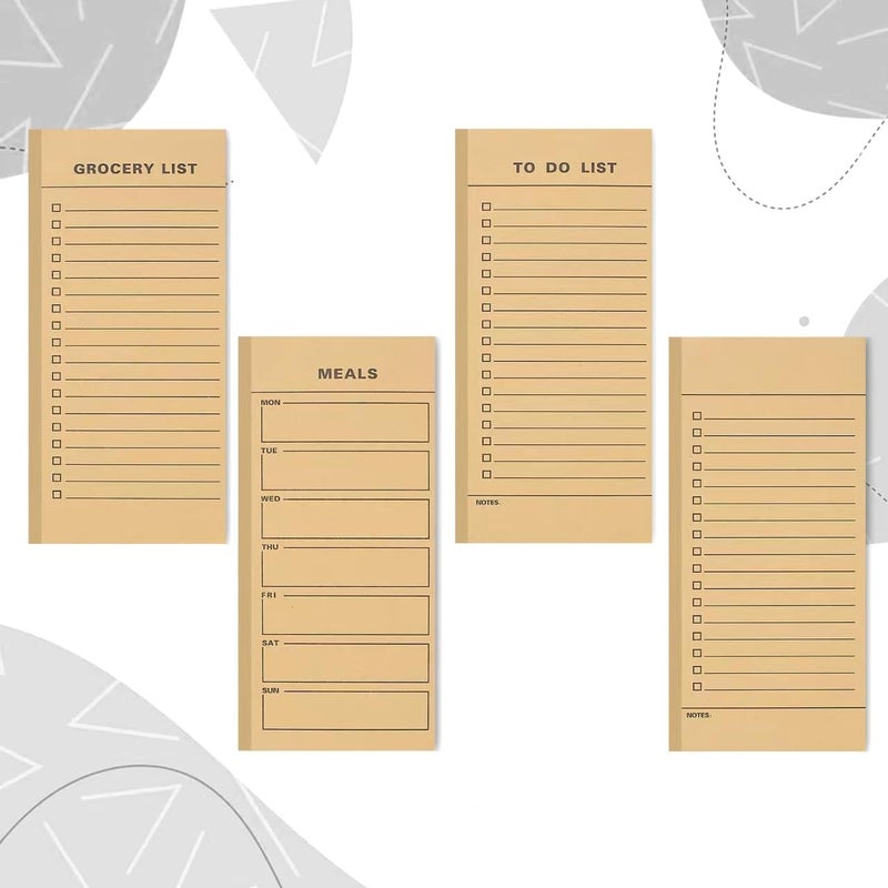 Utron 6 Pack Vintage Magnetic Notepads for Refrigerator, 50 pages/book Grocery List Magnet Pad for Fridge, Design Magnetic Grocery List Pad for Fridge, Grocery List Notepad, To-Do List - Image 3